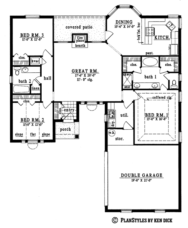 House Design - European Floor Plan - Main Floor Plan #42-480