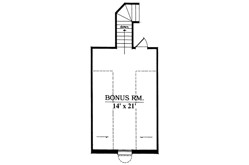 House Design - Floor Plan - Upper Floor for Country House Plan #42-645 - 3 bed, 2 bath