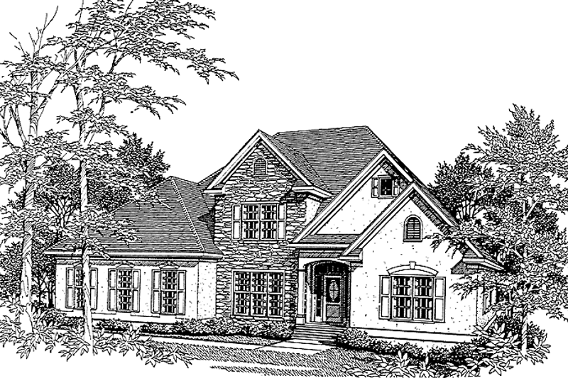 House Design - Adobe / Southwestern Exterior - Front Elevation Plan #10-279