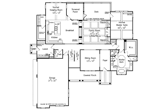 Floor Plan - Main Floor for European House Plan #927-364 - 4 bed, 3.5 bath