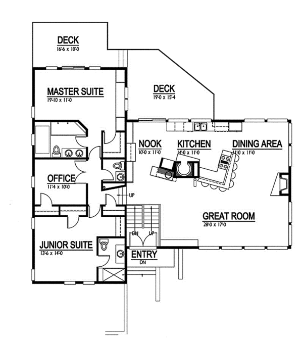Home Plan - Traditional Floor Plan - Main Floor Plan #569-26