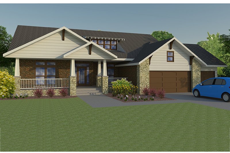Home Plan - Exterior - Front Elevation 3 for Craftsman House Plan #1063-1 - 4 bed, 3.5 bath