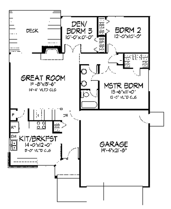 Architectural House Design - Craftsman Floor Plan - Main Floor Plan #320-712