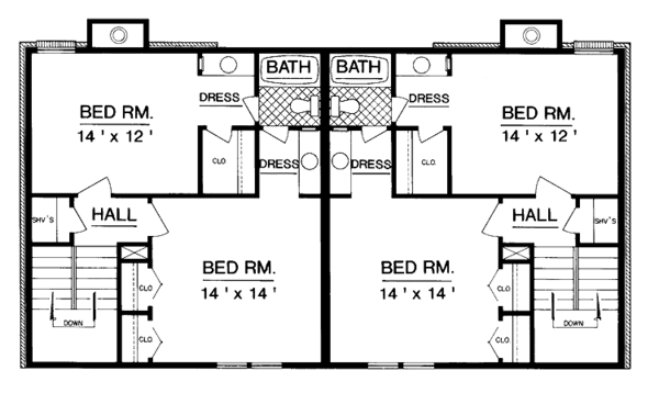 Home Plan - Country Floor Plan - Upper Floor Plan #45-408