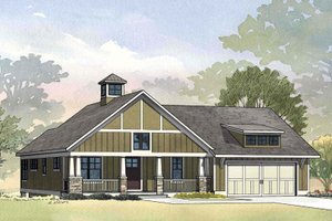 Craftsman style home, Ranch design, elevation