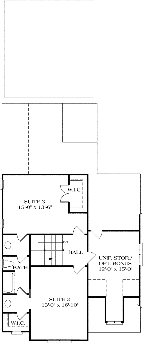 House Plan Design - Craftsman Floor Plan - Upper Floor Plan #453-338