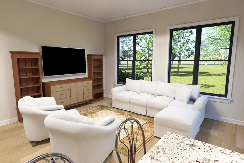 Architectural House Design - Interior - Family Room 1 for Traditional House Plan #513-2458 - 3 bed, 2 bath