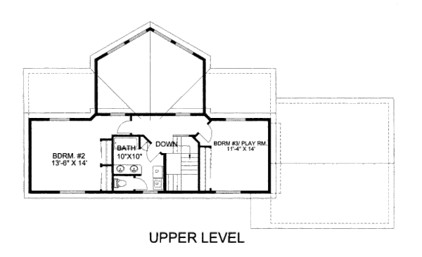 House Blueprint - Modern Floor Plan - Upper Floor Plan #117-222