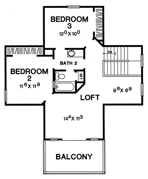 Dream House Plan - Country Floor Plan - Upper Floor Plan #472-396