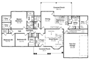Ranch Style House Plan - 3 Beds 2.5 Baths 1896 Sq/Ft Plan #21-103 