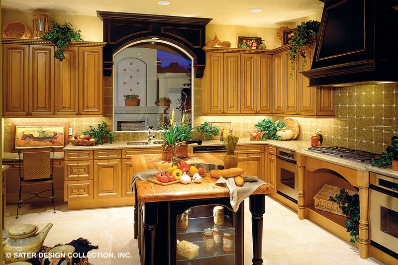 House Blueprint - Interior - Kitchen for Mediterranean House Plan #930-190 - 4 bed, 6.5 bath