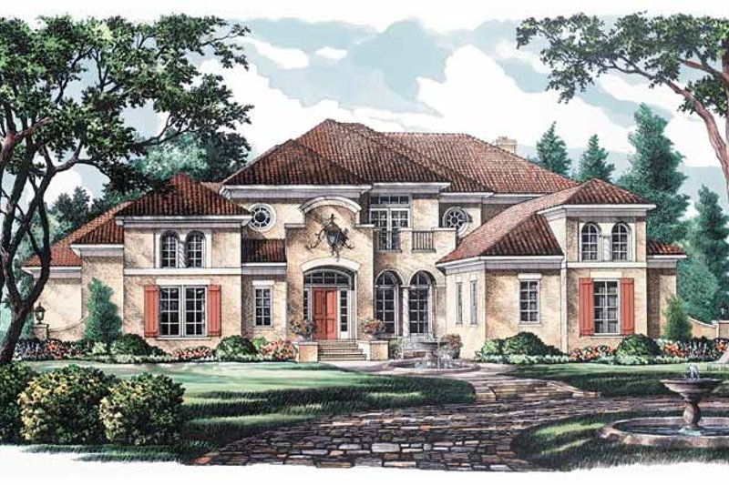 House Design - Mediterranean Exterior - Front Elevation Plan #952-185