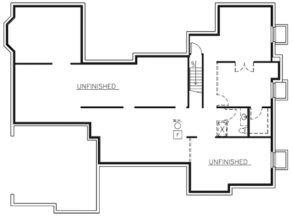 Home Plan - Country Floor Plan - Lower Floor Plan #1037-10