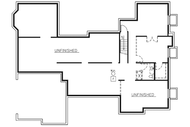 Dream House Plan - Floor Plan - Lower Floor for Country House Plan #1037-10 - 3 bed, 2.5 bath