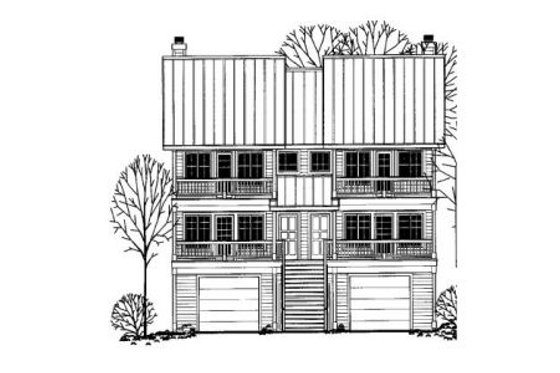 Exterior - Front Elevation for Colonial House Plan #303-377 - 3 bed, 3.5 bath