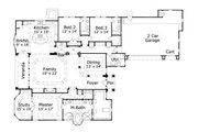 European Style House Plan - 3 Beds 2.5 Baths 2721 Sq/Ft Plan #411-453 