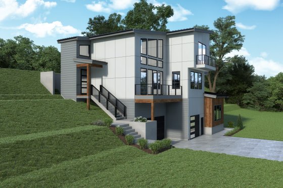 Exterior - Other Elevation for Contemporary House Plan #1070-188 - 4 bed, 4 bath