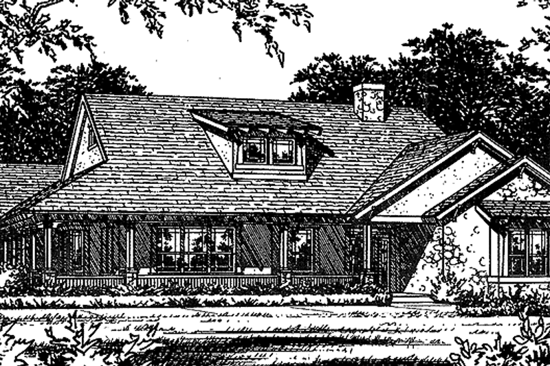 Dream House Plan - Exterior - Front Elevation 3 for Prairie House Plan #472-185 - 3 bed, 2.5 bath