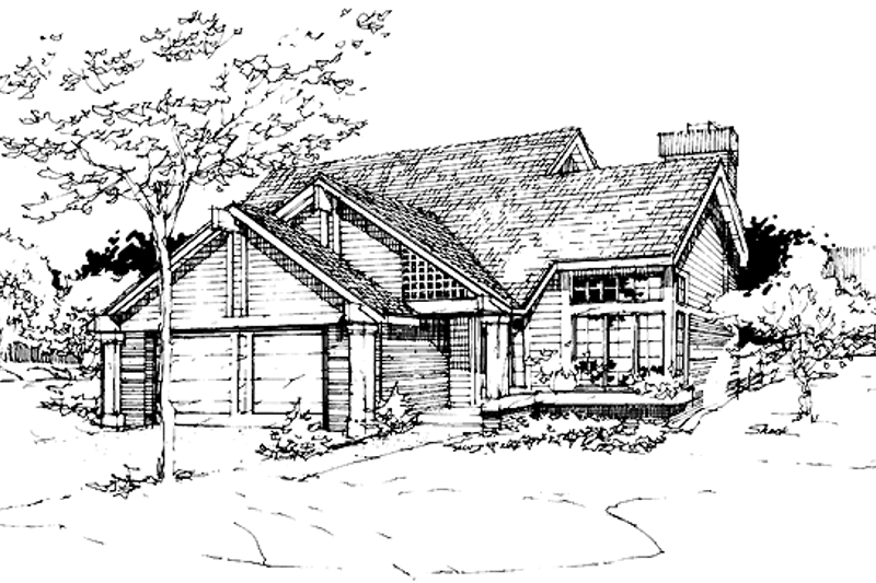 Architectural House Design - Country Exterior - Front Elevation Plan #320-674
