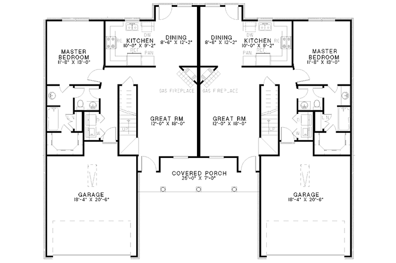 Architectural House Design - Floor Plan - Main Floor for Country House Plan #17-2974 - 6 bed, 4 bath