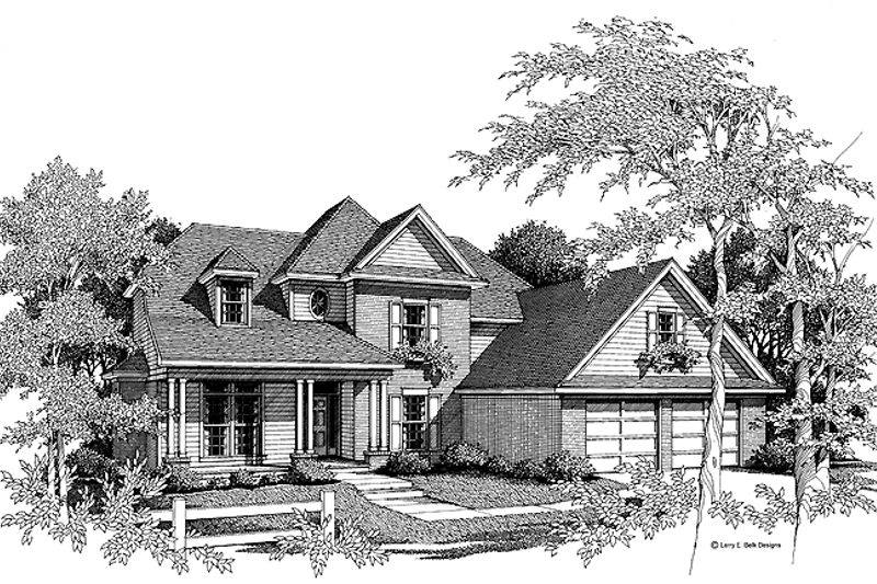 Architectural House Design - Country Exterior - Front Elevation Plan #952-84