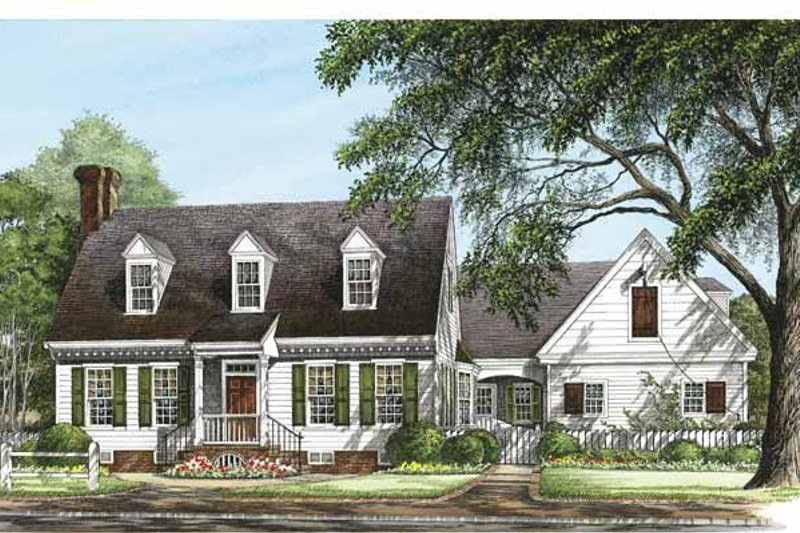 Architectural House Design - Colonial Exterior - Front Elevation Plan #137-330