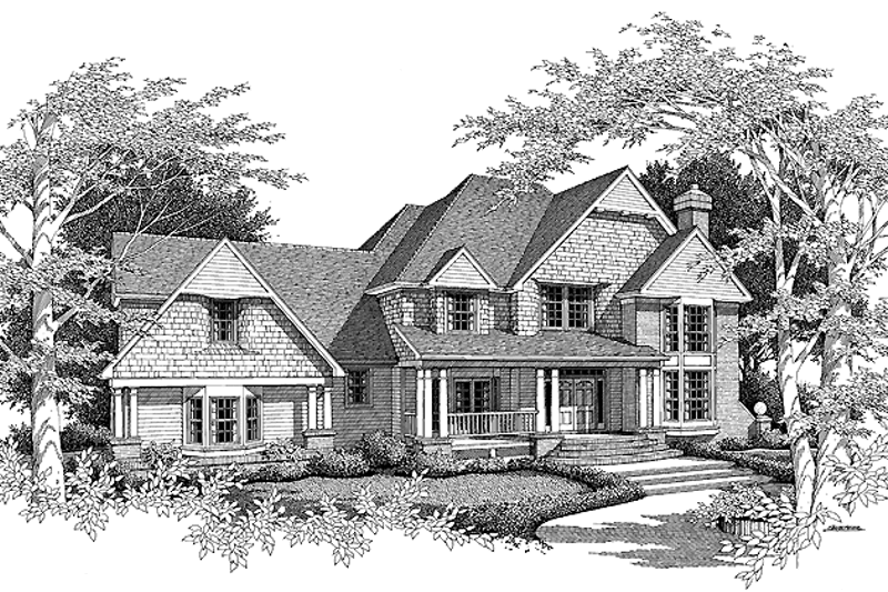 Dream House Plan - Craftsman Exterior - Front Elevation Plan #48-733
