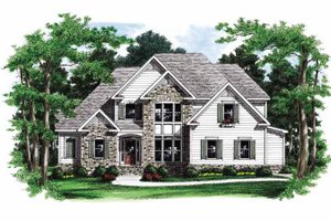 European Exterior - Front Elevation Plan #927-693