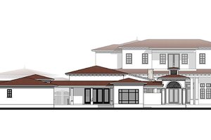 Exterior - Rear Elevation for Mediterranean House Plan #1058-151 - 8 bed, 6.5 bath