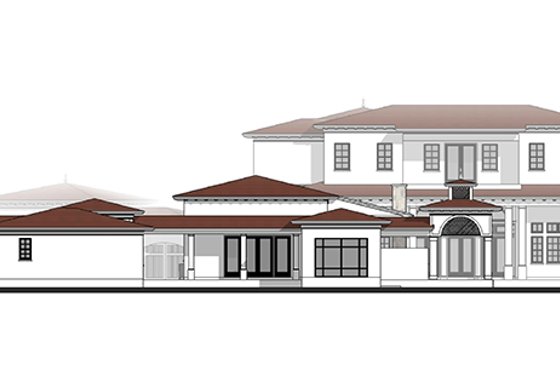 Exterior - Rear Elevation for Mediterranean House Plan #1058-151 - 8 bed, 6.5 bath