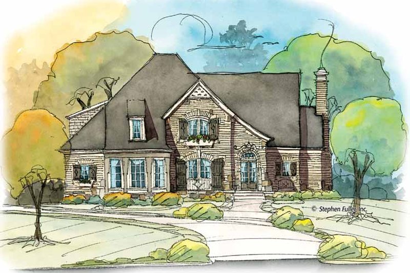 Dream House Plan - Colonial Exterior - Front Elevation Plan #429-375