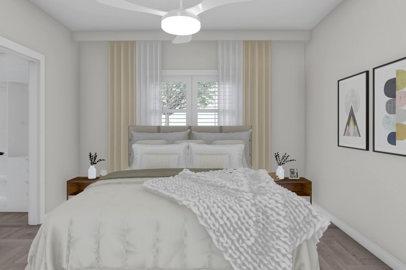 House Blueprint - Interior - Master Bedroom 1 for Ranch House Plan #1060-192 - 3 bed, 2 bath