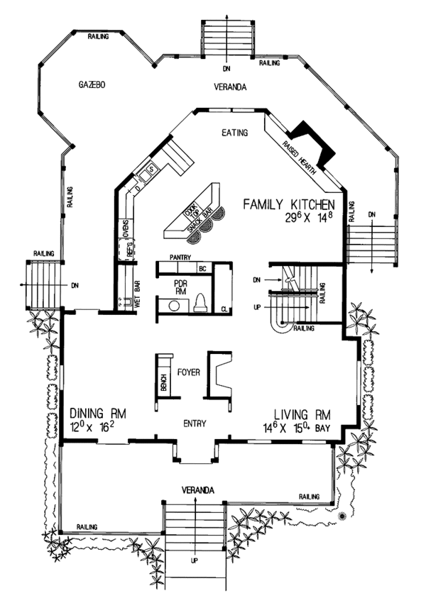 House Blueprint - Victorian Floor Plan - Main Floor Plan #72-885