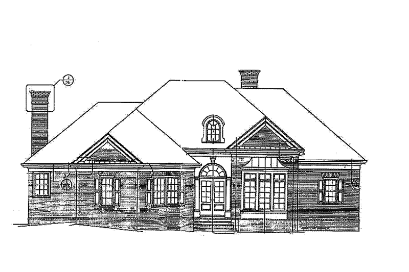 Home Plan - Exterior - Front Elevation 3 for Country House Plan #429-70 - 3 bed, 2.5 bath