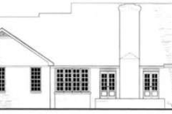 Exterior - Rear Elevation for Southern House Plan #406-195 - 3 bed, 2 bath