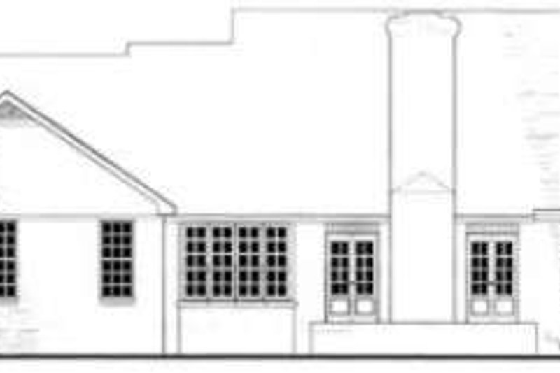 Home Plan - Exterior - Rear Elevation for Southern House Plan #406-195 - 3 bed, 2 bath