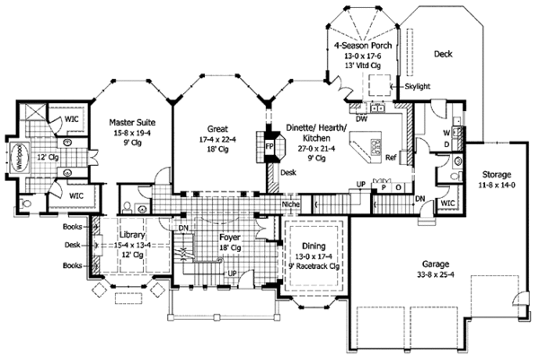 Home Plan - Traditional Floor Plan - Main Floor Plan #51-791