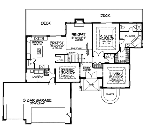 House Design - Traditional Floor Plan - Main Floor Plan #320-899