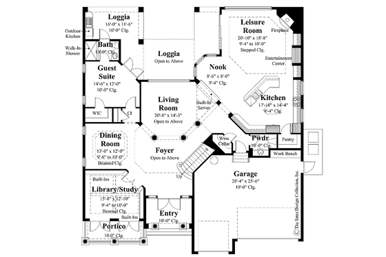 Floor Plan - Main Floor for Classical House Plan #930-290 - 5 bed, 5.5 bath