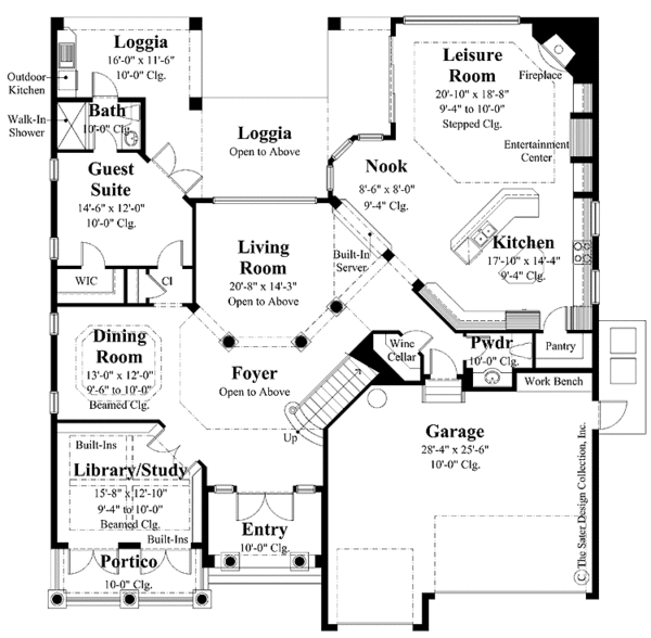 Classical Floor Plan - Main Floor Plan #930-290