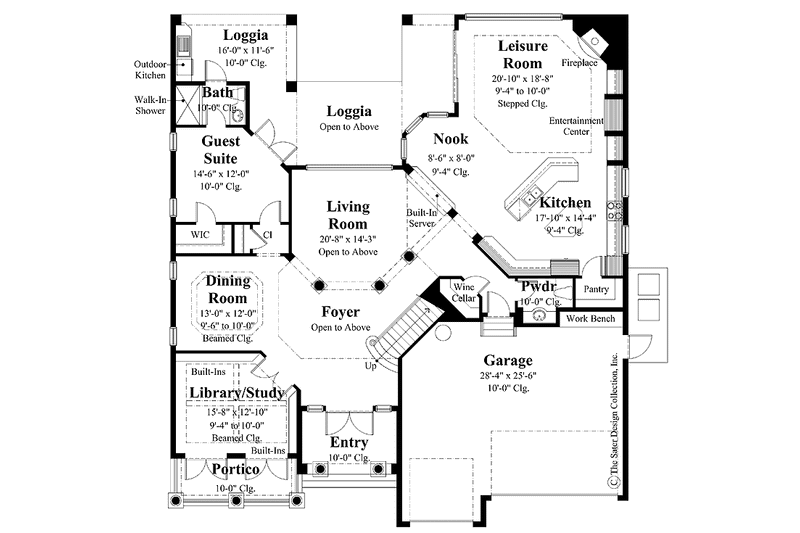 Dream House Plan - Floor Plan - Main Floor for Classical House Plan #930-290 - 5 bed, 5.5 bath