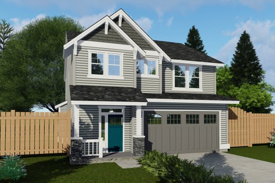 Exterior - Front Elevation for Craftsman House Plan #53-459 - 3 bed, 2.5 bath