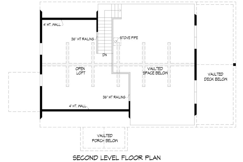 Architectural House Design - Floor Plan - Upper Floor for Country House Plan #932-1244 - 1 bed, 1.5 bath