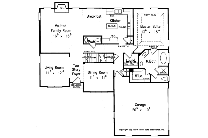 Dream House Plan - Floor Plan - Main Floor for Colonial House Plan #927-550 - 3 bed, 2.5 bath