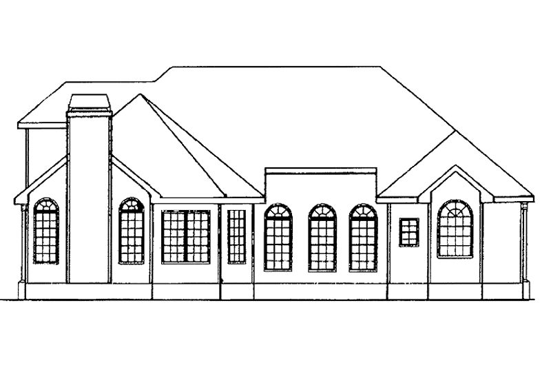 Home Plan - Exterior - Rear Elevation for European House Plan #927-592 - 3 bed, 2.5 bath