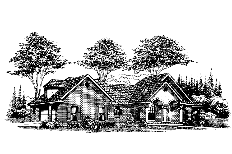 Dream House Plan - Ranch Exterior - Front Elevation Plan #15-366