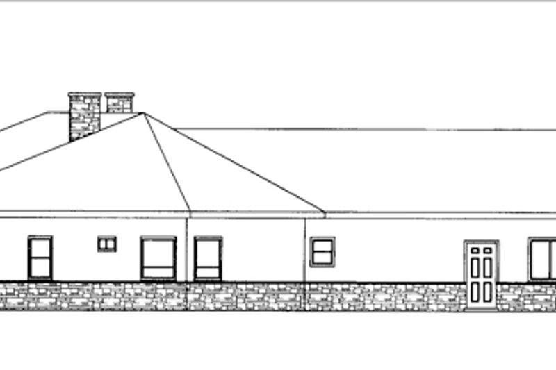 Dream House Plan - Exterior - Other Elevation 1 for Adobe / Southwestern House Plan #117-832 - 3 bed, 2 bath