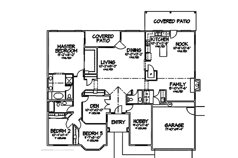 Dream House Plan - Floor Plan - Main Floor for Mediterranean House Plan #320-970 - 3 bed, 2.5 bath