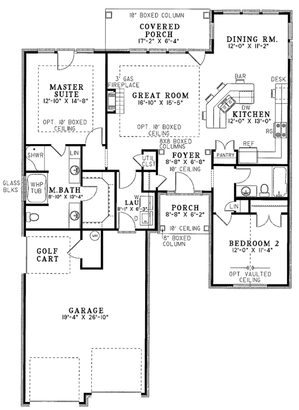House Plan Design - Country Floor Plan - Main Floor Plan #17-2654