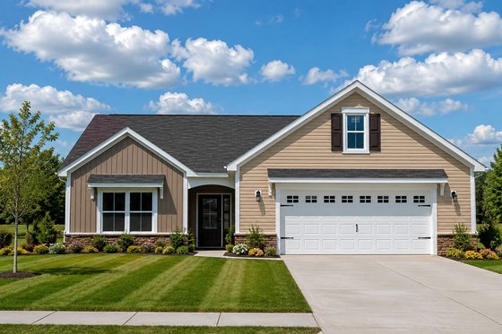 Exterior - Front Elevation 3 for Traditional House Plan #20-1791 - 3 bed, 2 bath